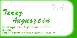 terez augusztin business card